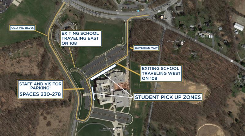 Student Drop off and pick up map